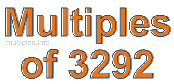 Multiples of 3292