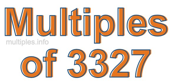 Multiples of 3327