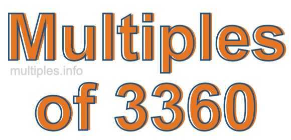 Multiples of 3360 Multiples of 3360