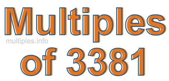 Multiples of 3381