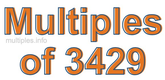 Multiples of 3429