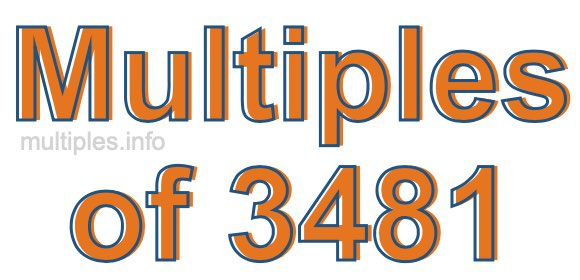 Multiples of 3481 Multiples of 3481