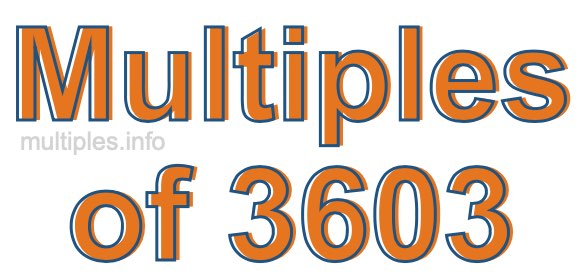Multiples of 3603 Multiples of 3603