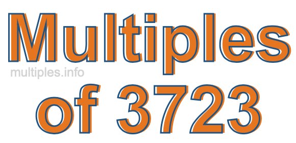 Multiples of 3723