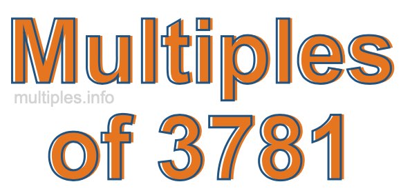 Multiples of 3781