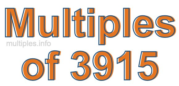 Multiples of 3915