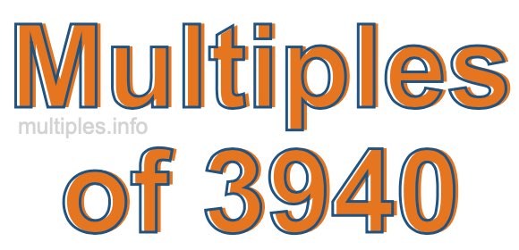 Multiples of 3940 Multiples of 3940