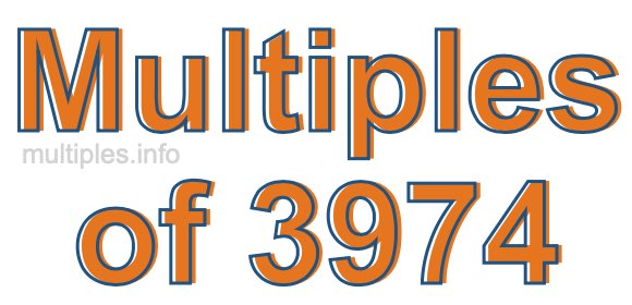 Multiples of 3974
