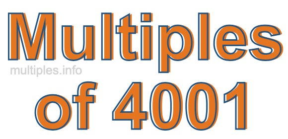 Multiples of 4001 Multiples of 4001