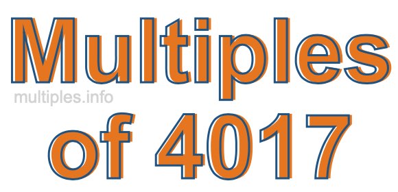 Multiples of 4017