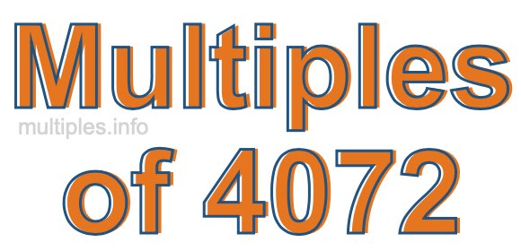 Multiples of 4072 Multiples of 4072