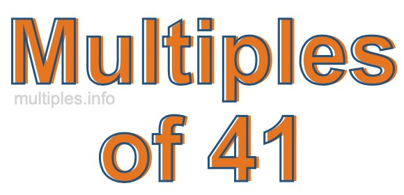 Multiples of 41