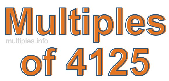 Multiples of 4125
