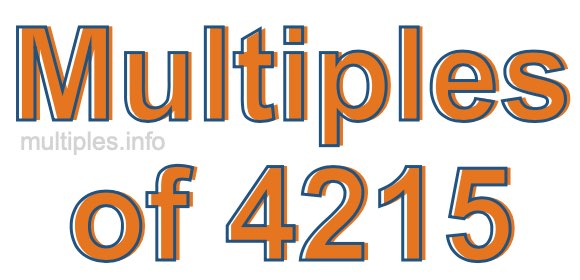 Multiples of 4215