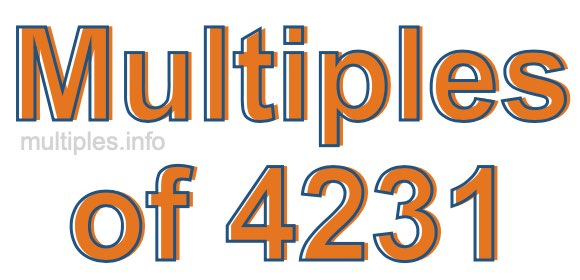 Multiples of 4231