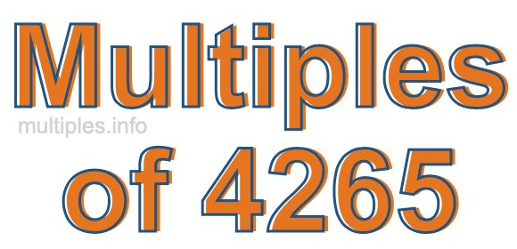Multiples of 4265