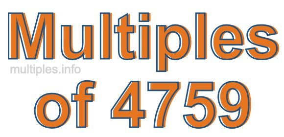 Multiples of 4759 Multiples of 4759