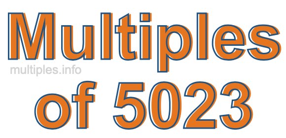Multiples of 5023