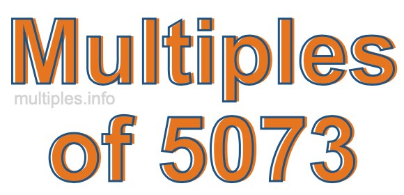 Multiples of 5073