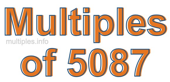 Multiples of 5087 Multiples of 5087