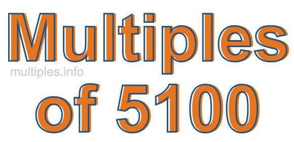 Multiples of 5100 Multiples of 5100