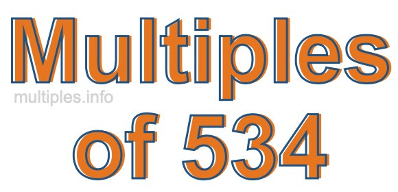 Multiples of 534