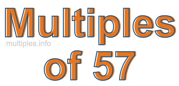 Multiples of 57