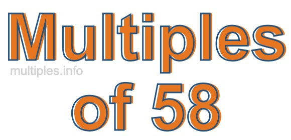 Multiples of 58