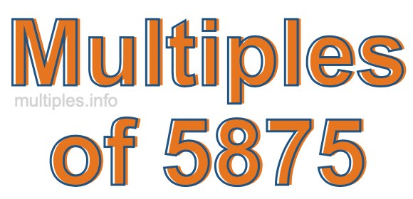 Multiples of 5875
