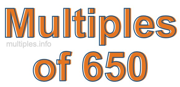 Multiples of 650