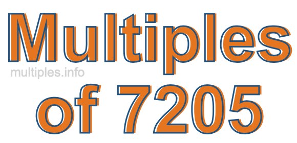 Multiples of 7205 Multiples of 7205