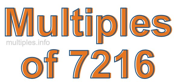 Multiples of 7216 Multiples of 7216