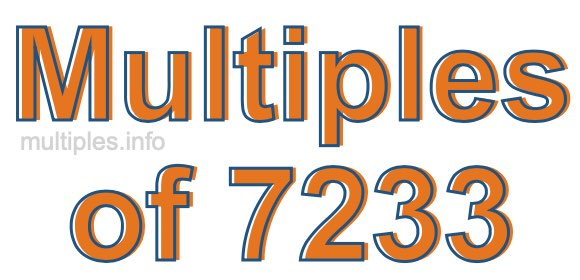 Multiples of 7233