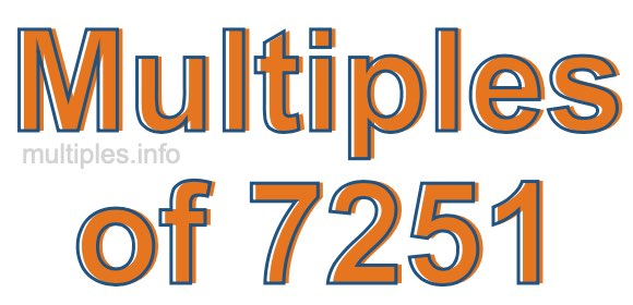 Multiples of 7251 Multiples of 7251