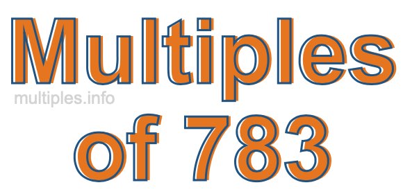 Multiples of 783