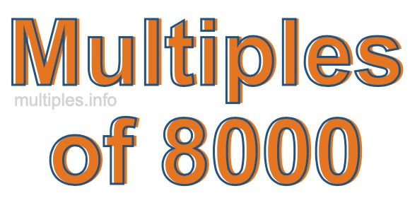 Multiples of 8000 Multiples of 8000