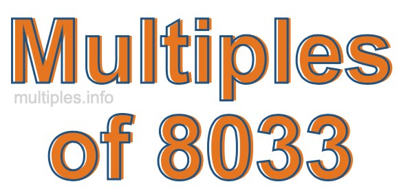 Multiples of 8033