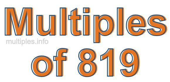 Multiples of 819