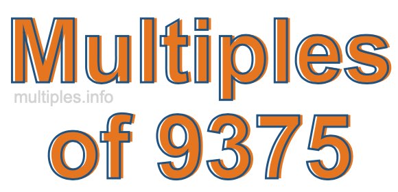 Multiples of 9375 Multiples of 9375